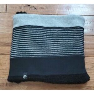 Ivivva Kids Girls Neck Warmer Fleece Lined Grey Stripes Snug Fit